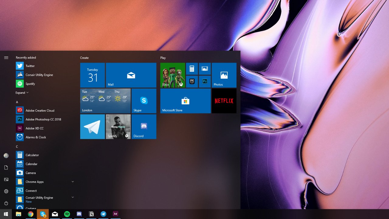 Windows 10 New Start Menu and Control Center Accidentally Released