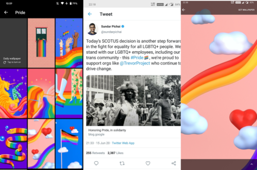 Pixel-exclusive Google Pride Wallpapers for Android in Google wallpaper collection