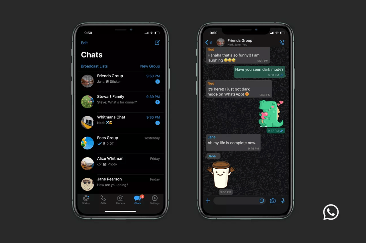 Finally WhatsApp Dark Mode Is Available For Everyone – iOS and Android Users